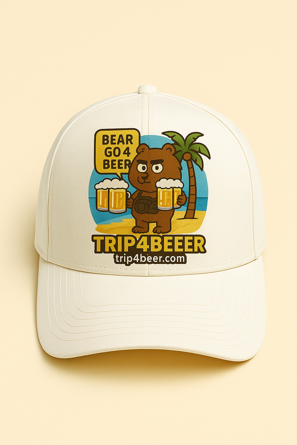 White Trip4Beer baseball cap